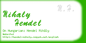 mihaly hendel business card